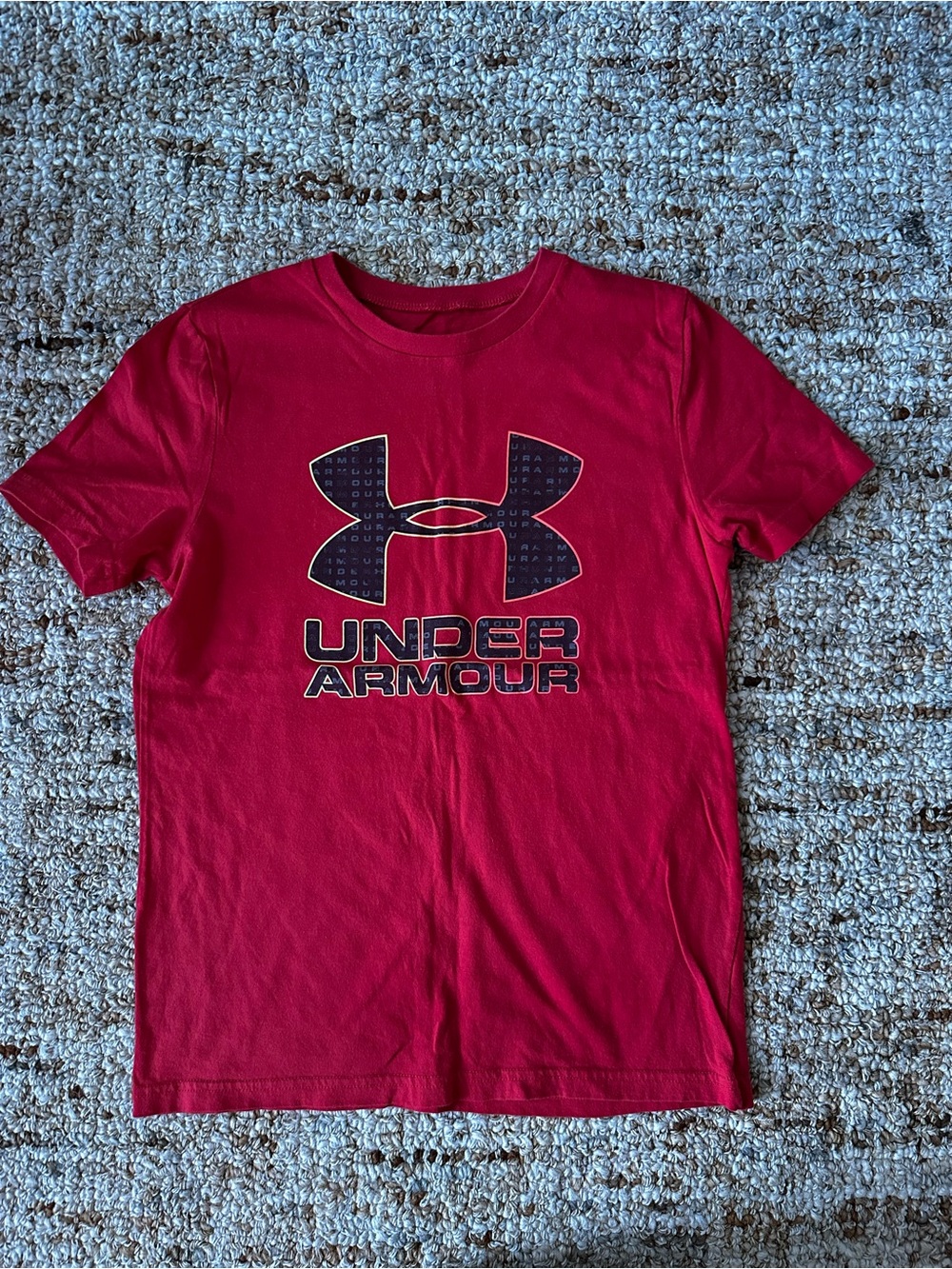 Under Armour Red Tee with Black Logo